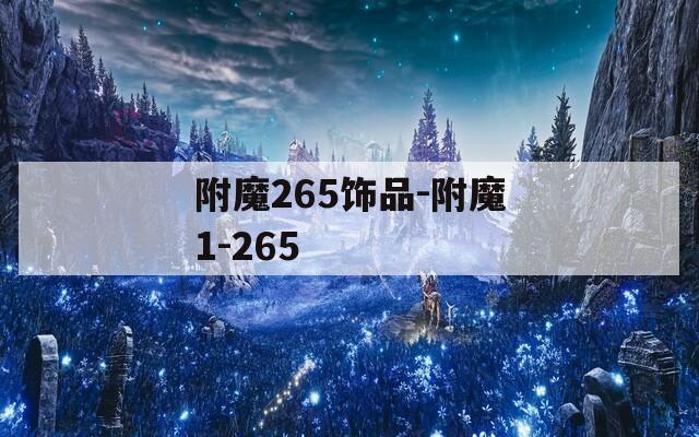 附魔265飾品-附魔1-265