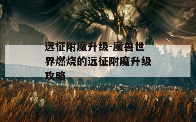 遠征附魔升級-魔獸世界燃燒的遠征附魔升級攻略