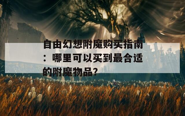 自由幻想附魔購買指南：哪里可以買到最合適的附魔物品？