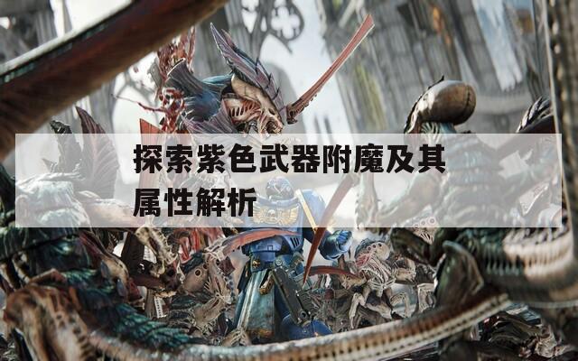 探索紫色武器附魔及其屬性解析