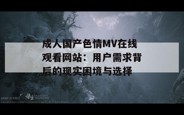 成人國產(chǎn)色情MV在線觀看網(wǎng)站：用戶需求背后的現(xiàn)實困境與選擇
