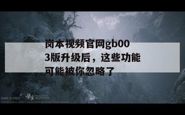 崗本視頻官網(wǎng)gb003版升級后，這些功能可能被你忽略了