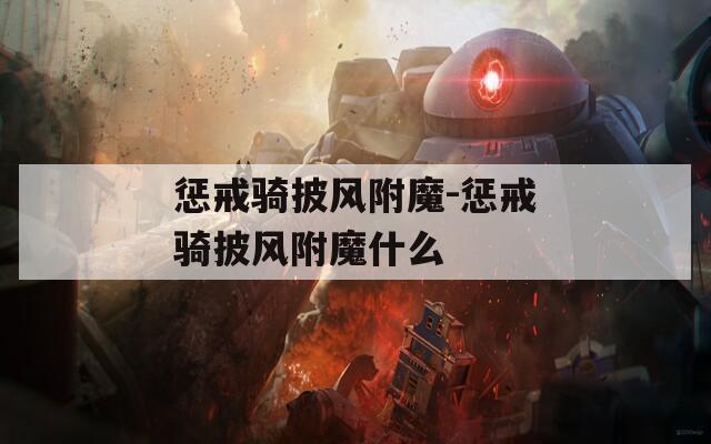 懲戒騎披風附魔-懲戒騎披風附魔什么