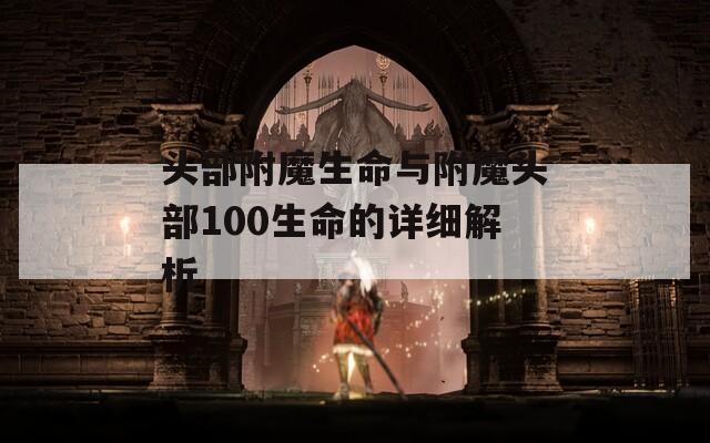 頭部附魔生命與附魔頭部100生命的詳細(xì)解析