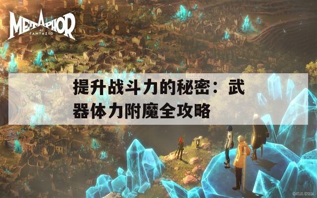 提升戰(zhàn)斗力的秘密：武器體力附魔全攻略