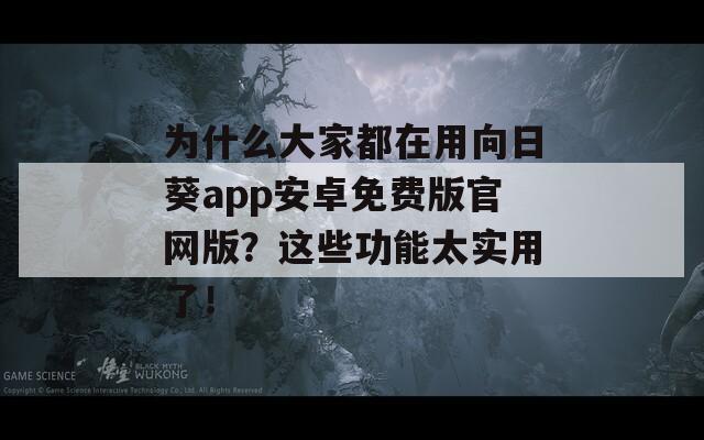 為什么大家都在用向日葵app安卓免費版官網(wǎng)版？這些功能太實用了！