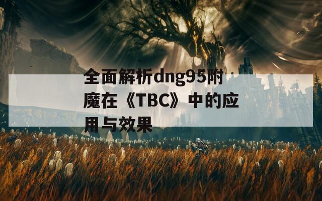 全面解析dng95附魔在《TBC》中的應(yīng)用與效果