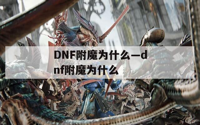 DNF附魔為什么—dnf附魔為什么