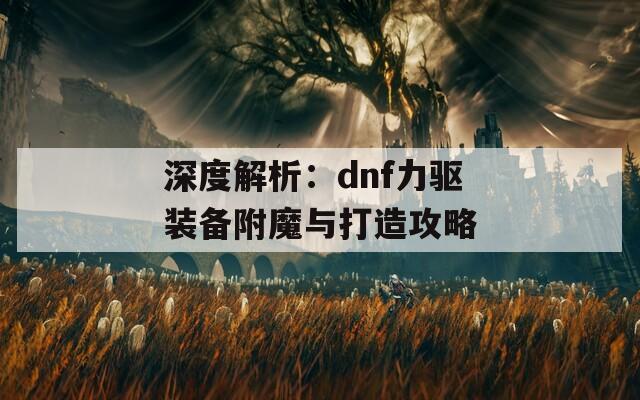 深度解析：dnf力驅(qū)裝備附魔與打造攻略