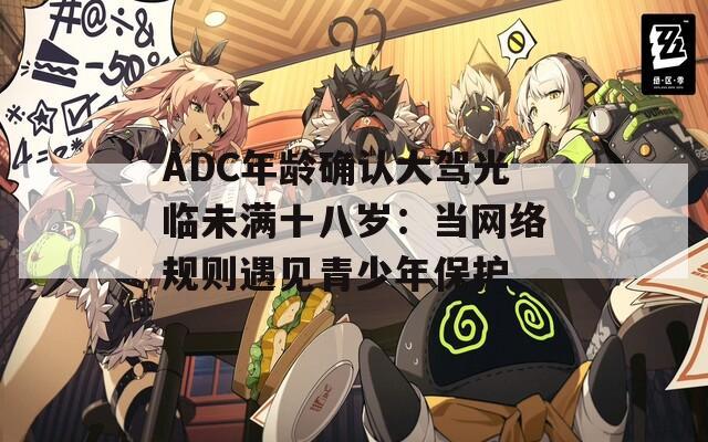 ADC年齡確認(rèn)大駕光臨未滿十八歲：當(dāng)網(wǎng)絡(luò)規(guī)則遇見青少年保護(hù)
