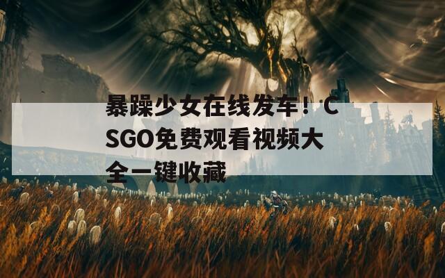 暴躁少女在線發(fā)車！CSGO免費(fèi)觀看視頻大全一鍵收藏