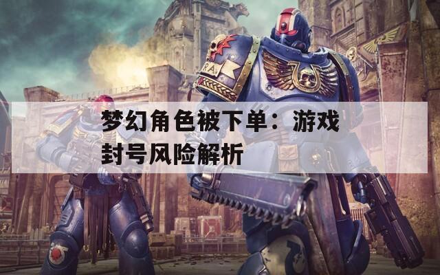 夢幻角色被下單：游戲封號風險解析