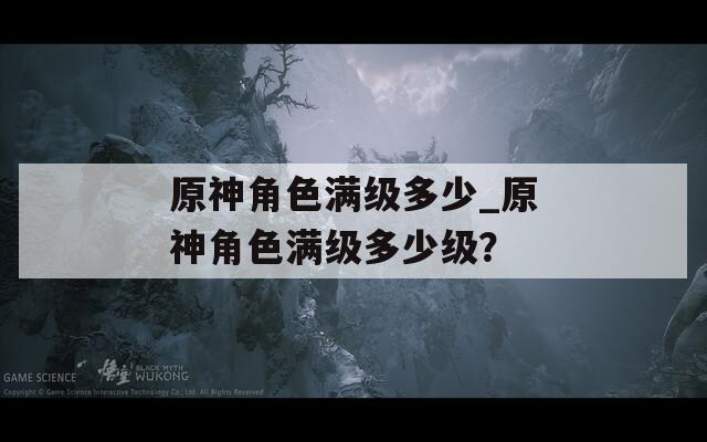 原神角色滿級多少_原神角色滿級多少級？